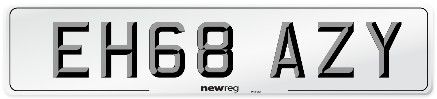 EH68 AZY Number Plate from New Reg